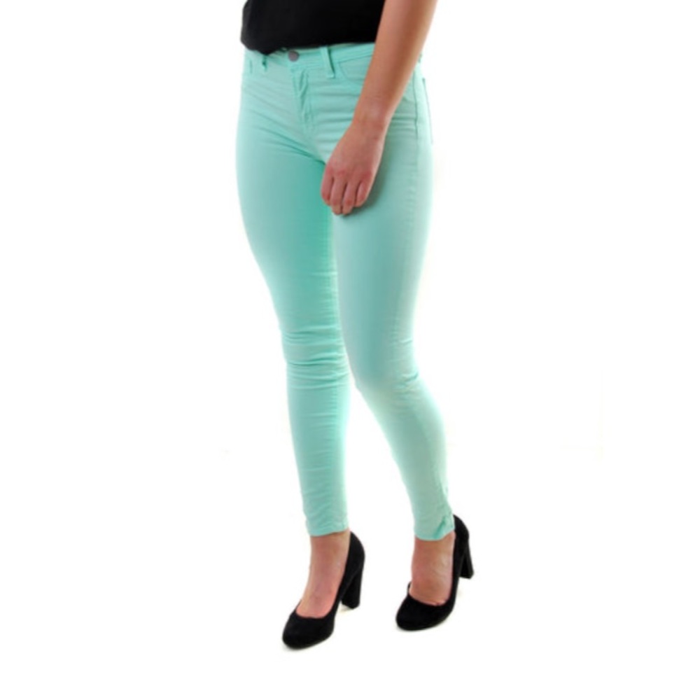 J. Brand Mint Colored Denim Skinny Leg Jeans